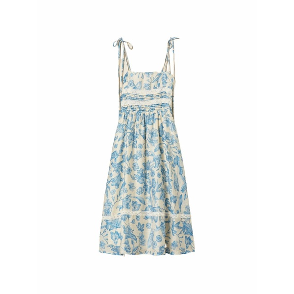 ツイン書き割り レディース 衣裳 トップス Midi floral-pattern dress Neutrals