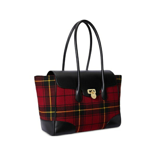 ラルフローレン レディース ショルダーバッグ 御徒面子 Tartan-pattern shoulder bag Red