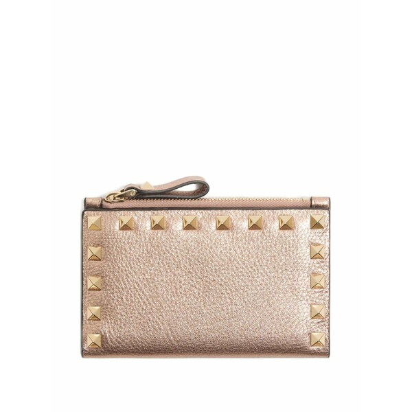 ヴァレンティノ ガラヴァーニ レディース 銭入れ 添え物 Rockstud card holder Pink