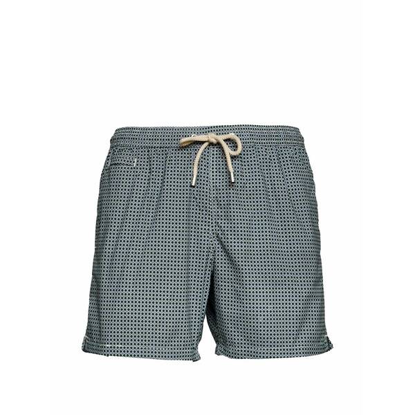 エムシーツーセイントバース メンズ 心地よいズボン下 ボトムス Geometric-print lighting swim shorts Green