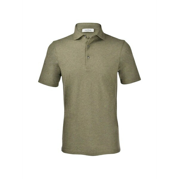 グランサッソ メンズ スポーツシャツ トップス Marl-pattern short-sleeve polo shirt Green