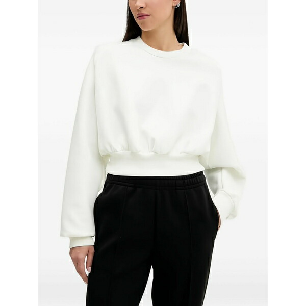アディダス レディース 編み物\u0026スウェーター アウター All szn crew-neck sweatshirt White