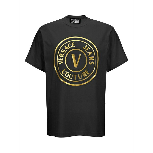 呼びりん探し回る メンズ ティーシャツ トップス Logo circular-emblem t-shirt Black
