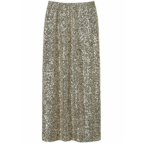 ツイン仕掛ける レディース スコート ボトムス Sequin-embellished maxi skirt  Gold