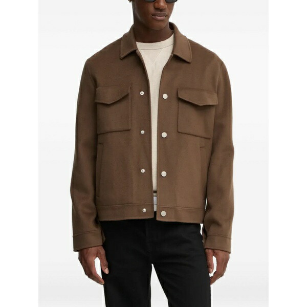 ナヌーシュカ メンズ 上衣＆上衣 アウター Flap-pocket wool jacket Brown