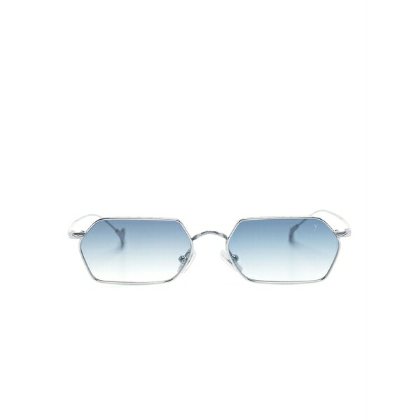 目玉ぺタイザー メンズ サングラス・アイウェア 付属物 Cavallet geometric-frame sunglasses Silver