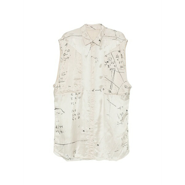 リックオウエンス メンズ プルオーバー トップス Sleeveless outer shirt Neutrals