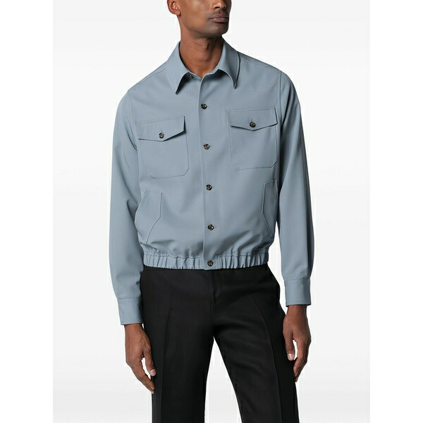ラルディーニ メンズ 上衣＆上衣 アウター Buttoned shirt jacket Blue