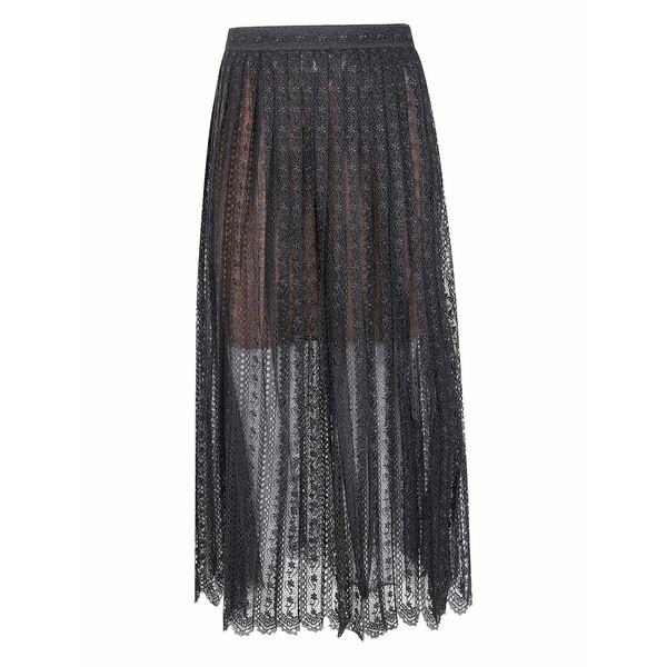 セルフ・ポートレイト レディース スコート ボトムス Lace pleated MIDI skirt Black