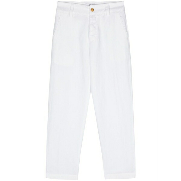 PTトリノ レディース 心地好いズボン下 ボトムス Twill tapered trousers White