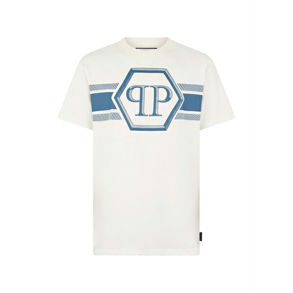 フィリップ飾り気のない メンズ ティーシャツ トップス Logo-patch t-shirt Neutrals