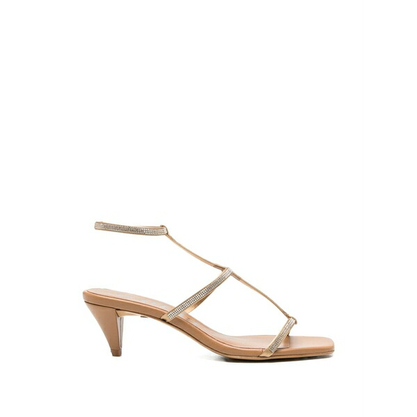 ペドロガルシア レディース サンダル シューズ Embellished-strap sandals Neutrals｜asty