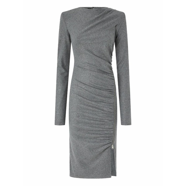 ピンコ レディース 衣裳 トップス Long-sleeve ruched dress Grey