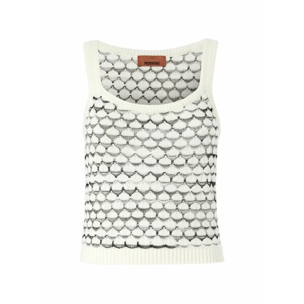 ミッソーニ レディース カットソー トップス Openwork top White