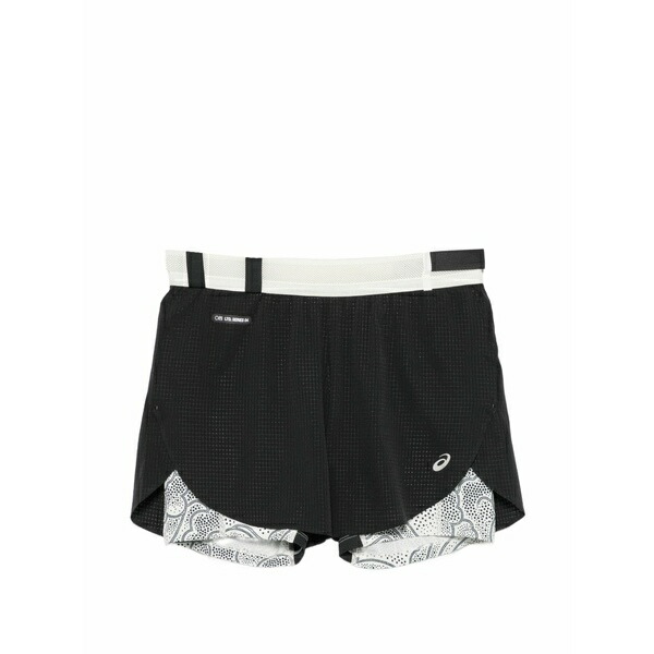 アシックス レディース 心地よいズボン下 ボトムス Metarun split shorts Black