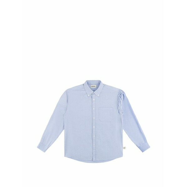 方面 レディース プルオーバー トップス Deconstructed frayed-edge shirt Blue