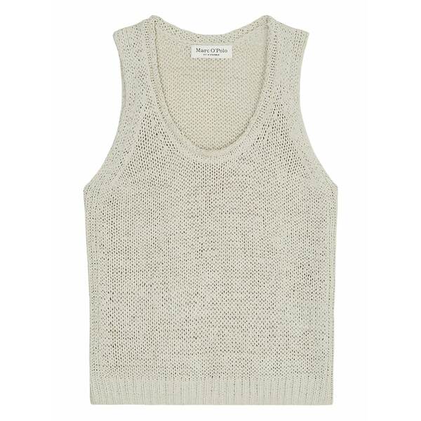 マルコポーロ レディース カットソー トップス Scoop-neck knitted tank top Neutrals