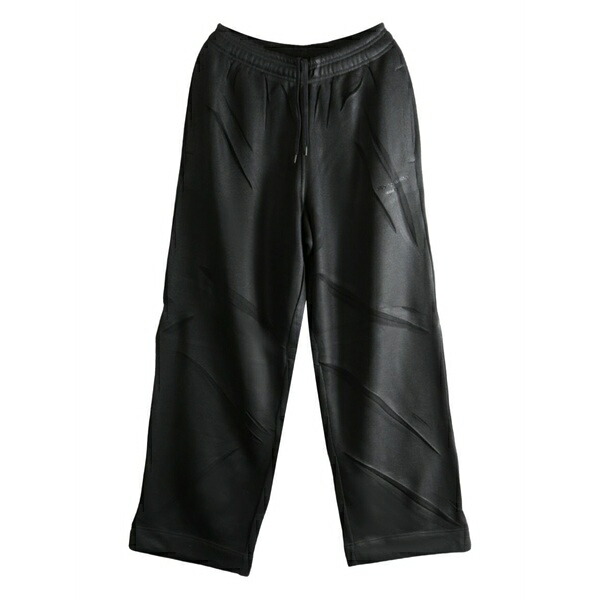 アレキサンダーワン メンズ 心地好いズボン下 ボトムス Creased wide-leg trousers Black