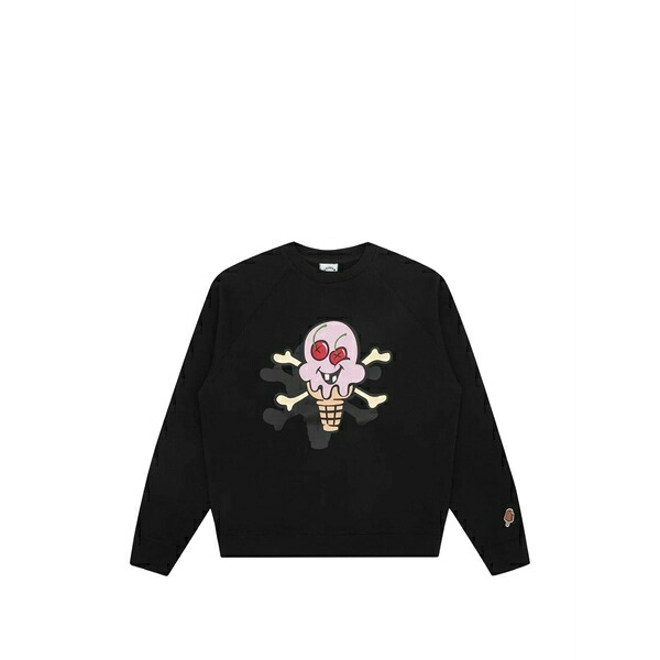アイスクリーム メンズ パーカー・スウェットシャツ アウター Cones & bones crewneck sweatshirt Black|asty