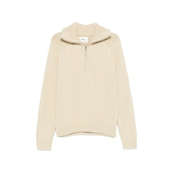 エヌエヌ77 メンズ 編み物\u0026ティーシャツ アウター Tristan 60029 zip-fastening sweater Neutrals
