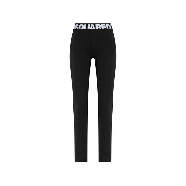 ディースクエアード レディース 心地よいズボン下 ボトムス Logo-waistband leggings Black