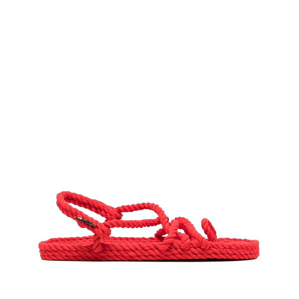 ノマディックステート オブ マイン レディース サンダル シューズ Twisted raffia sandals Red