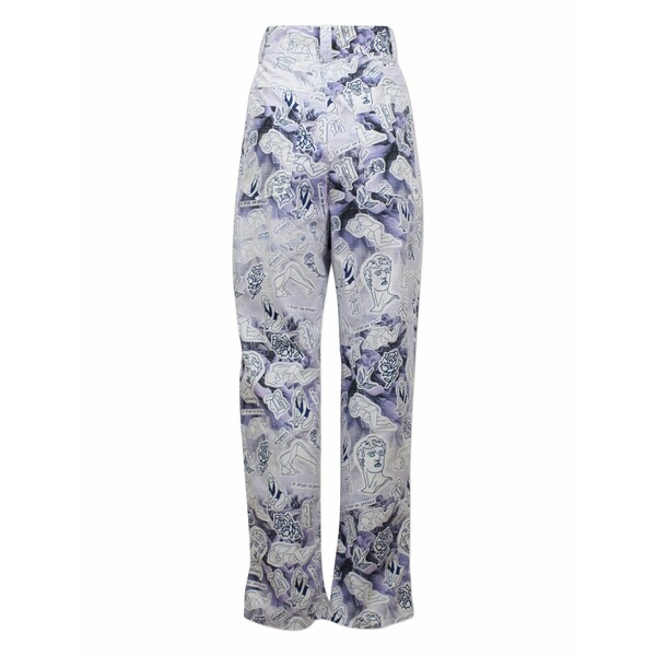 バウムウンドヘルガーデン レディース 心地よいズボン下 ボトムス Geometric-print trousers Purple