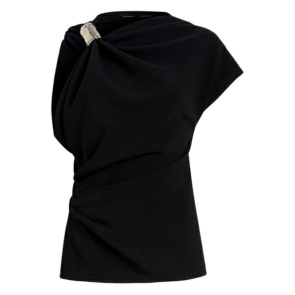 プロエンザショラー レディース プルオーバー トップス Draped embellished top Black