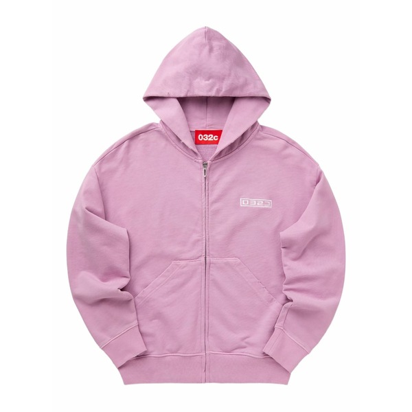 ゼロスリーツーシー メンズ パーカー・スウェットシャツ アウター Zip-front hoodie Pink