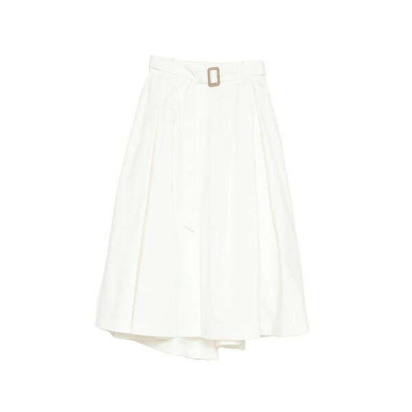ジュン・ジー レディース スコート ボトムス Cotton MIDI skirt White