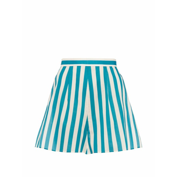 エレス レディース 心地好いズボン下 ボトムス Striped shorts Blue