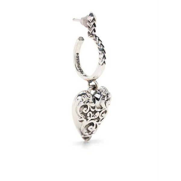 エマニュエレ ビコッキ メンズ ピアス・イヤリング 付属物 Arabesque heart earring Silver