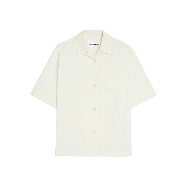 ジル・サンダー レディース プルオーバー トップス Patch pocket cotton poplin shirt Neutrals