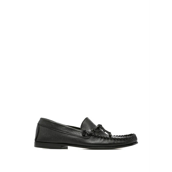 ヘンダーソン・ブラッコ メンズ スリッポン・ローファー シューズ Leather loafers Black｜asty