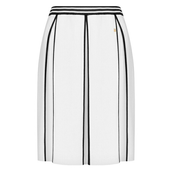 モスキーノ レディース スコート ボトムス Striped-pattern skirt White