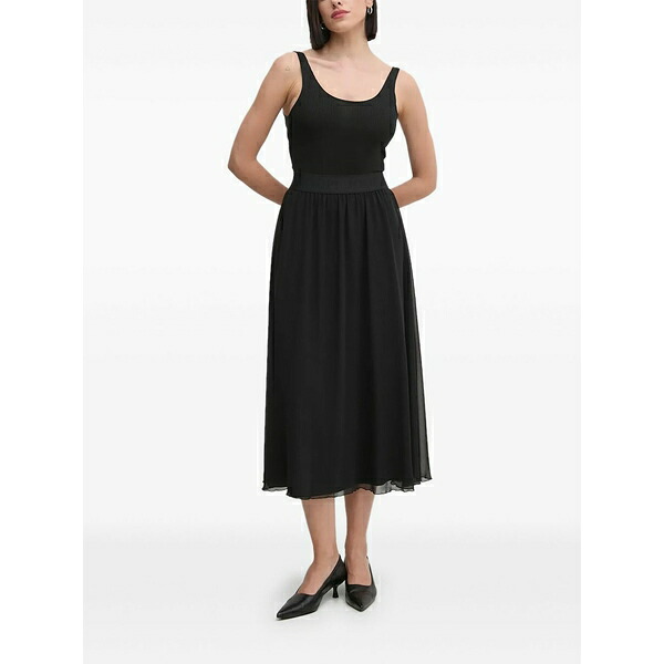 ジョープ レディース スコート ボトムス Schirin elastic-waistband MIDI skirt Black