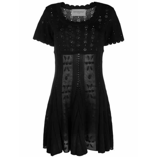 ビクターアンドロルフ レディース 衣裳 トップス Short-sleeves mini dress Black
