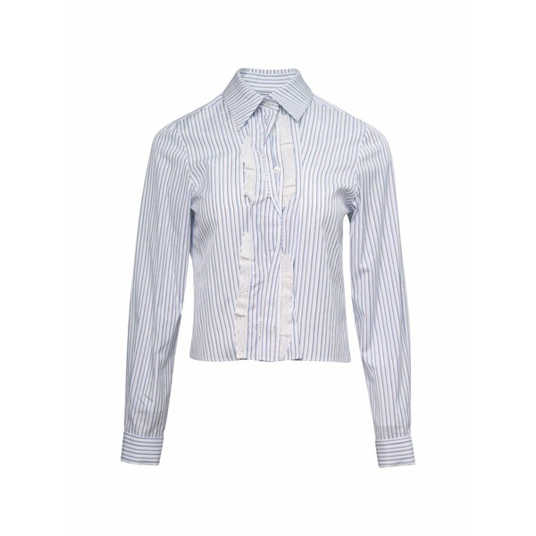 シュシュ/火箸 レディース プルオーバー トップス Pin-tuck lace-trim blouse White