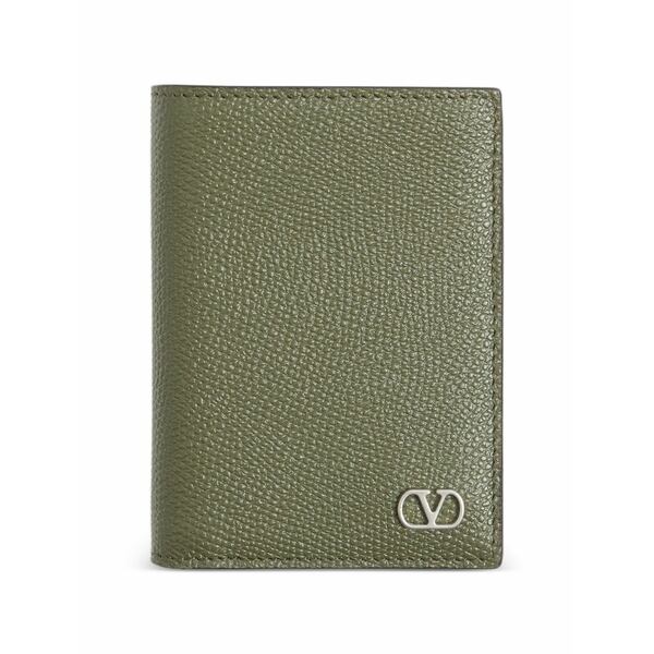 ヴァレンティノ ガラヴァーニ メンズ 金入れ 付属物 Vlogo signature cardholder インチ grainy calfskin Green