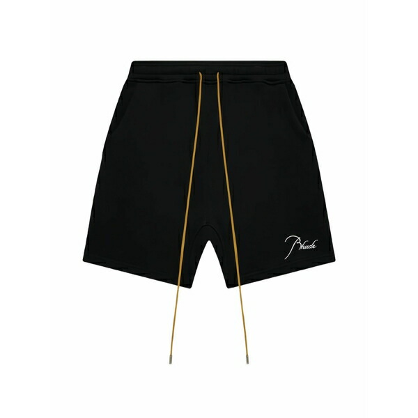 ルード メンズ 心地よいズボン下 ボトムス Classique logo-embroidered shorts Black