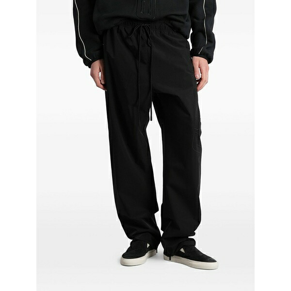 エフオージーエッセンシャルズ メンズ 心地好いズボン下 ボトムス Essentials logo-patch track pants Black