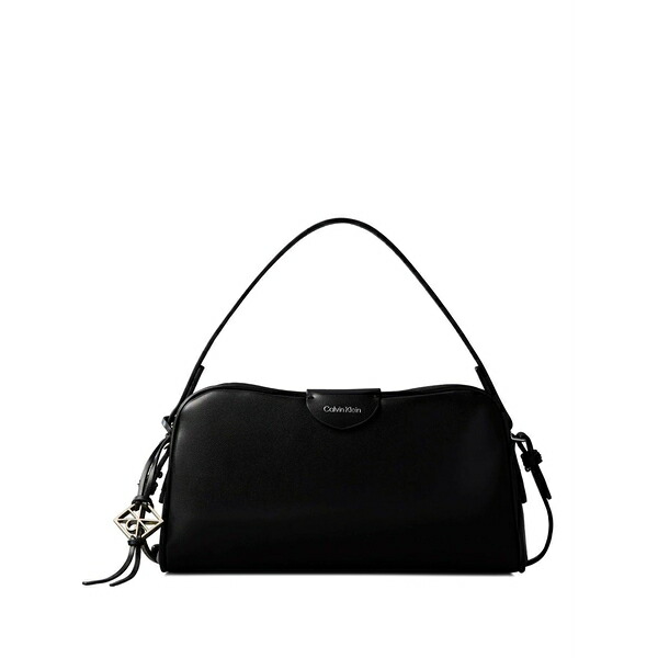 カルバンクライン レディース ショルダーバッグ 御徒面子 Logo-charm shoulder bag Black