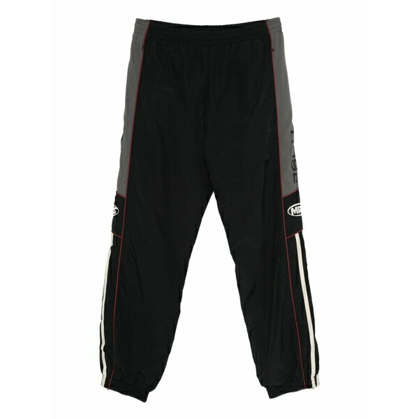 マーティン・さくら色 メンズ 心地よいズボン下 ボトムス Side-stripe track pants Black