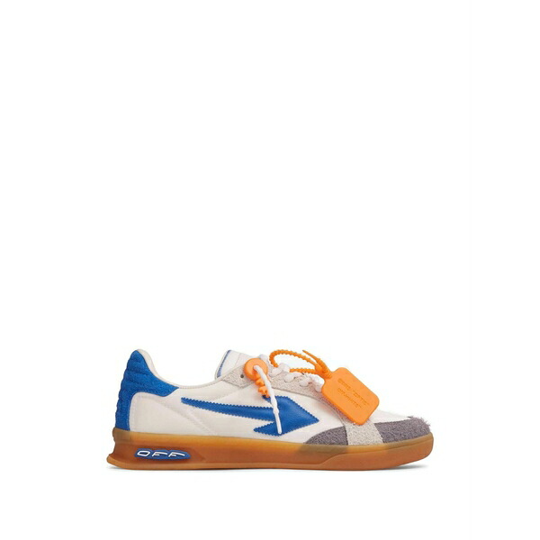 オフホワイト メンズ スニーカー シューズ Lace-up arrow sneakers White|asty