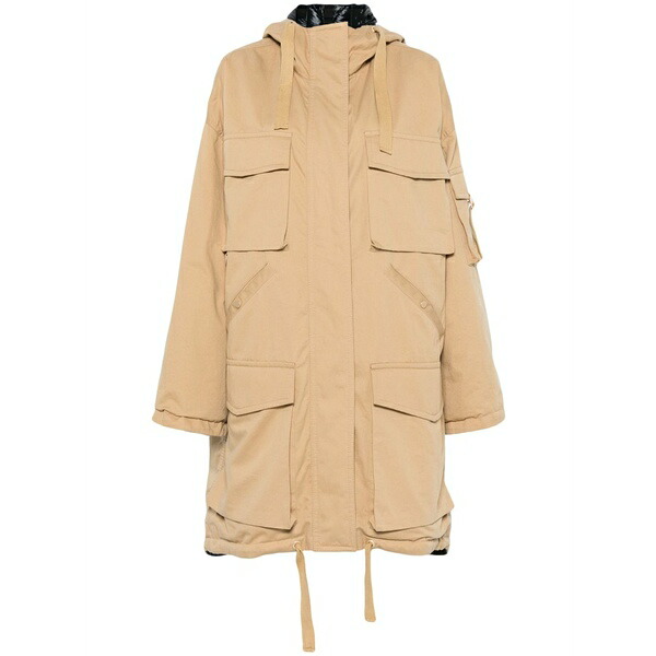 ドロシーシューマッハ レディース 厚地の外套 アウター Reversible cotton parka coat Brown