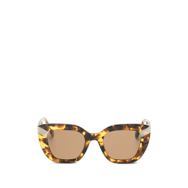 ベネトン  レディース 黒眼鏡＆アイウェア 付属物 Tortoiseshell-effect cat-eye sunglasses Brown