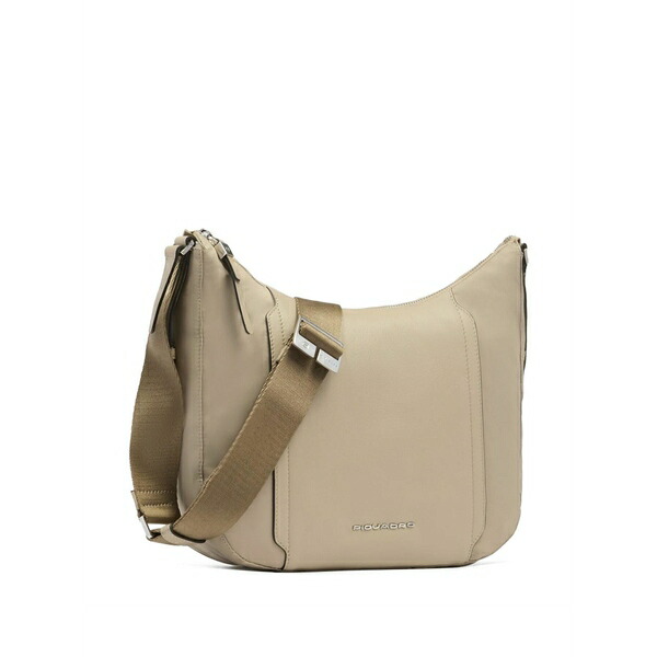 ピークアドロ レディース ショルダーバッグ バッグ Panelled logo-lettering shoulder bag Neutrals|asty