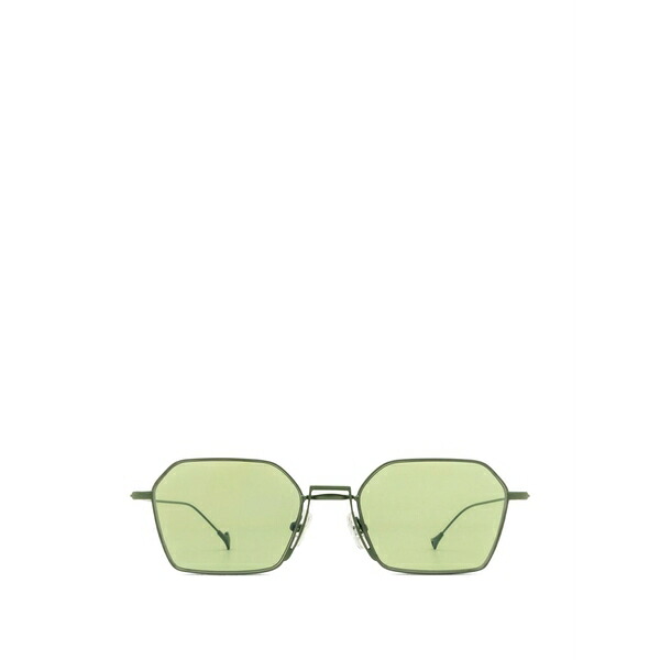 目玉ぺタイザー メンズ サングラス・アイウェア 付属物 Milano geometric-frame sunglasses Green