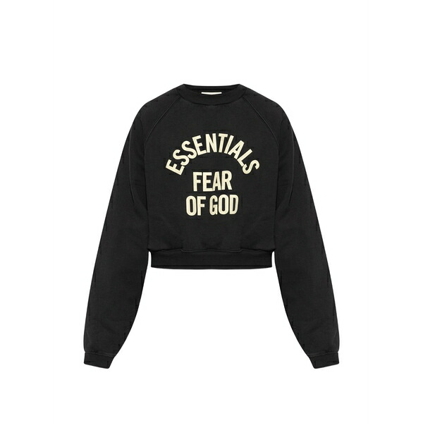 エフオージーエッセンシャルズ レディース 編み物\u0026プルオーバー アウター Essentials logo-print sweater Black