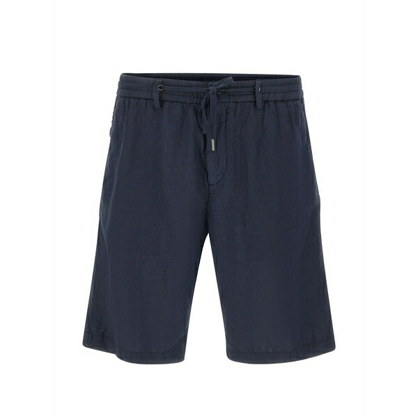 パーフェクション メンズ 心地好いズボン下 ボトムス Drawstring elasticated-waistband shorts Blue